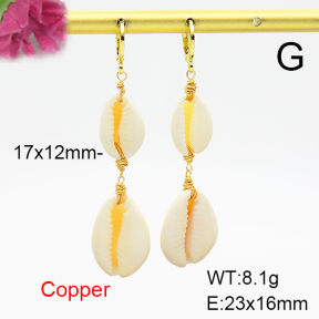 Fashion Copper Earrings  Conch  F6E301654vbnb-908