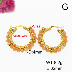 Fashion Copper Earrings  Sunstone  F6E404333ahjb-908