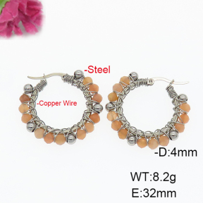 Fashion Copper Earrings  Sunstone  F6E404334bhia-908