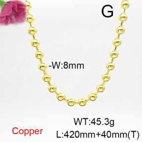 Fashion Copper Necklace  F6N200252bbov-L017