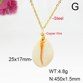 Fashion Copper Necklace  Conch  F6N300820ablb-908