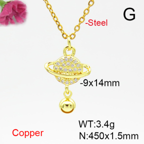 Fashion Copper Necklace  F6N405038avja-L017