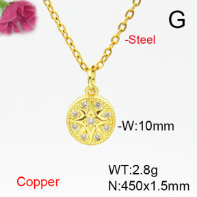 Fashion Copper Necklace  F6N405039vail-L017