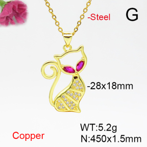 Fashion Copper Necklace  F6N405044baka-L017