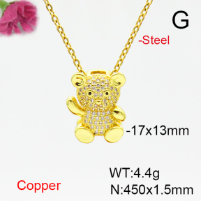 Fashion Copper Necklace  F6N405045ablb-L017
