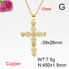 Fashion Copper Necklace  F6N405046vbmb-L017