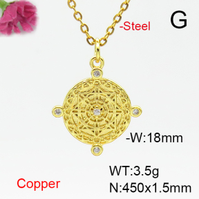 Fashion Copper Necklace  F6N405048aajl-L017