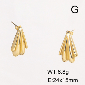 Stainless Steel Earrings  Handmade Polished  GEE000996vhha-066