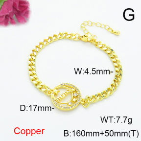 Fashion Copper Bracelet  F6B405522vbnb-L024