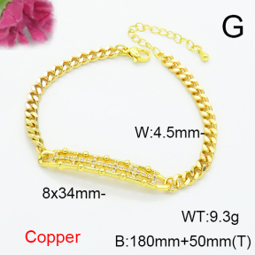 Fashion Copper Bracelet  F6B405536vbnb-L024