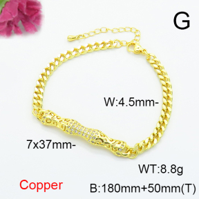 Fashion Copper Bracelet  F6B405541vbnb-L024