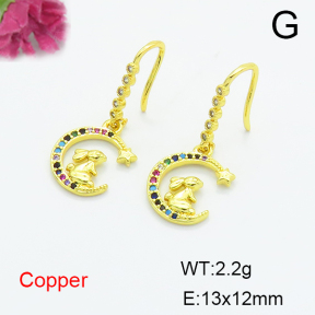 Fashion Copper Earrings  F6E404365vbnb-L024