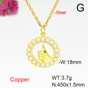 Fashion Copper Necklace  F6N405054vail-L024