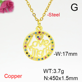 Fashion Copper Necklace  F6N405064avja-L024