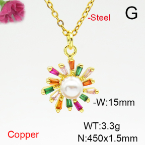 Fashion Copper Necklace  F6N405066aajl-L024
