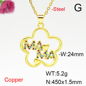 Fashion Copper Necklace  F6N405069aajl-L024