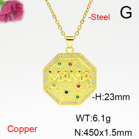 Fashion Copper Necklace  F6N405073aajl-L024