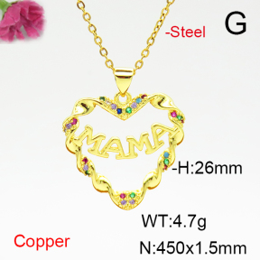 Fashion Copper Necklace  F6N405074aajl-L024