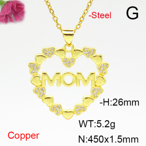 Fashion Copper Necklace  F6N405075aajl-L024