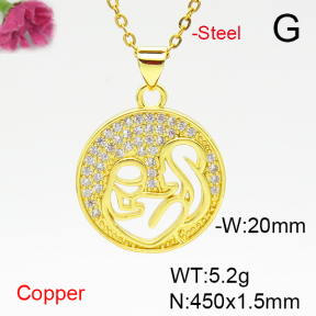 Fashion Copper Necklace  F6N405077aajl-L024