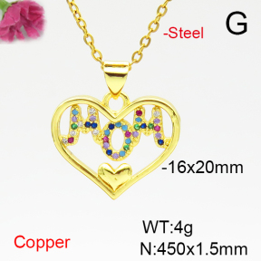 Fashion Copper Necklace  F6N405078aajl-L024