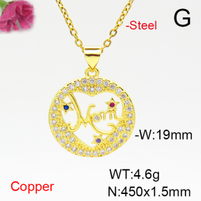 Fashion Copper Necklace  F6N405079aajl-L024