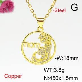 Fashion Copper Necklace  F6N405082aajl-L024