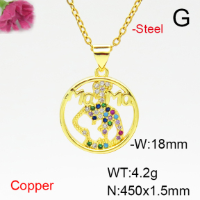 Fashion Copper Necklace  F6N405084aajl-L024