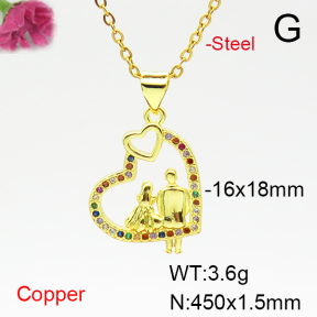 Fashion Copper Necklace  F6N405085aajl-L024