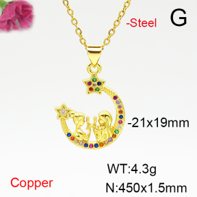 Fashion Copper Necklace  F6N405086avja-L024