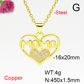 Fashion Copper Necklace  F6N405087aajl-L024
