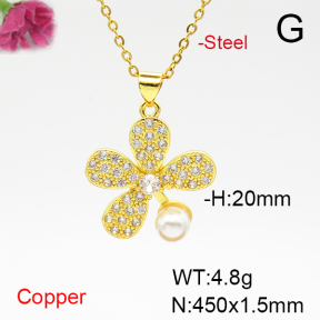 Fashion Copper Necklace  F6N405088baka-L024