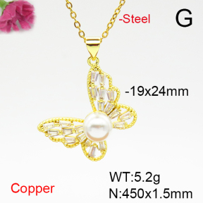 Fashion Copper Necklace  F6N405089baka-L024