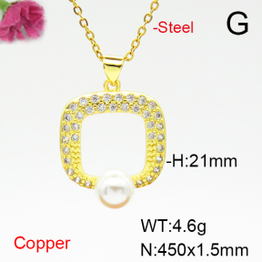Fashion Copper Necklace  F6N405093baka-L024