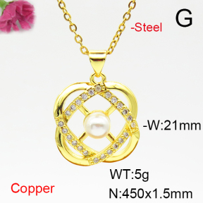 Fashion Copper Necklace  F6N405096aajl-L024