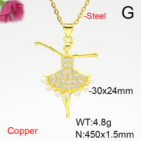 Fashion Copper Necklace  F6N405097baka-L024