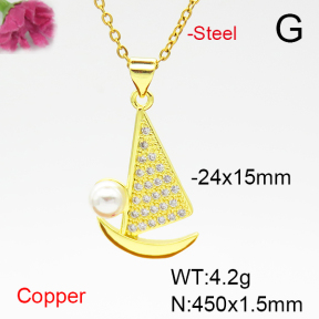 Fashion Copper Necklace  F6N405099aajl-L024