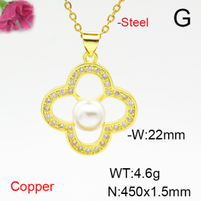 Fashion Copper Necklace  F6N405101aajl-L024