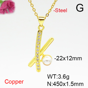 Fashion Copper Necklace  F6N405102aajl-L024