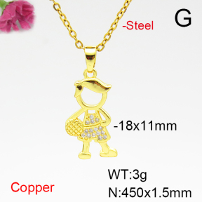 Fashion Copper Necklace  F6N405117vail-L024