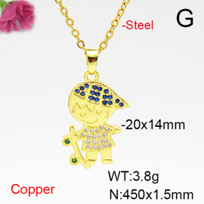 Fashion Copper Necklace  F6N405118aajl-L024