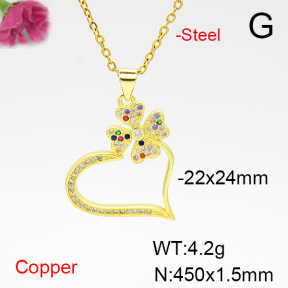 Fashion Copper Necklace  F6N405120aajl-L024