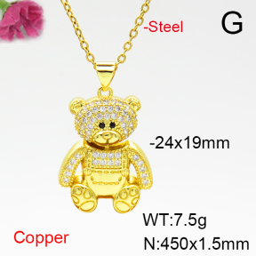Fashion Copper Necklace  F6N405124ablb-L024