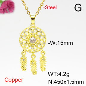 Fashion Copper Necklace  F6N405125aajl-L024