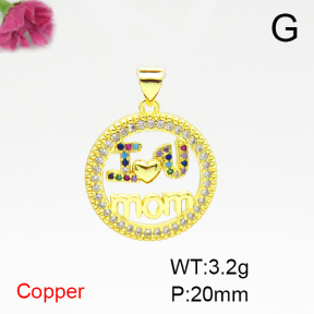 Fashion Copper Pendant  F6P400522baka-L024
