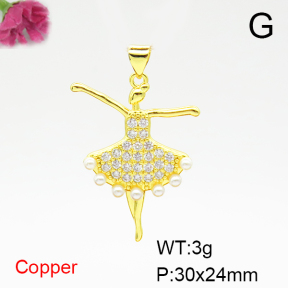 Fashion Copper Pendant  F6P400549baka-L024