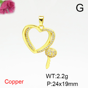 Fashion Copper Pendant  F6P400567baka-L024