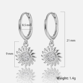 925 Silver Earrings  WT:1.4g  9*21mm  JE3177aiji-Y28  KE22371