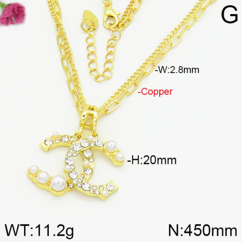 Fashion Copper Chanel  Necklaces  PN0172181vbpb-J50