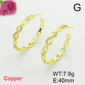 Fashion Copper Earrings  F6E404419bbov-L017